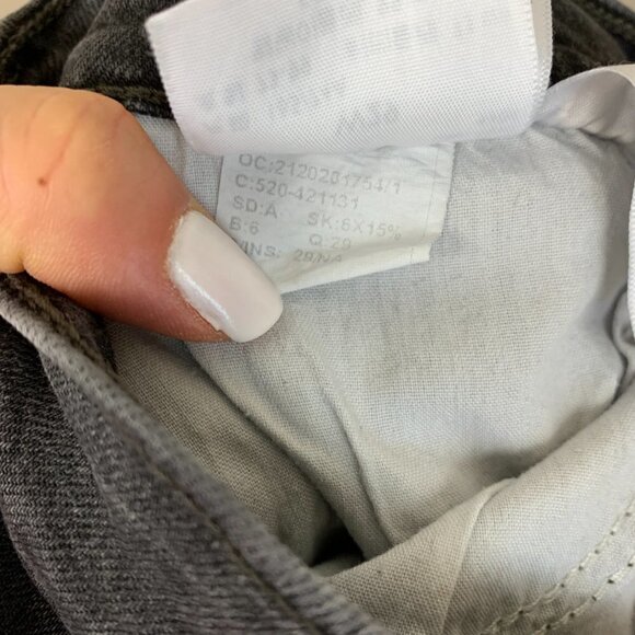 Levi's Wedgie Skinny Button Fly Jeans - Black Wash - Size 29 - Picture 10 of 10